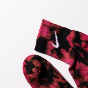 Custom Bleach-Dye Ankle Socks - Pink - Inked Grails