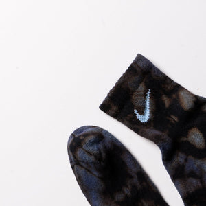 Custom Bleach-Dye Ankle Socks - Blue - Inked Grails