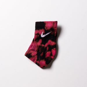 Custom Bleach-Dye Ankle Socks - Pink - Inked Grails