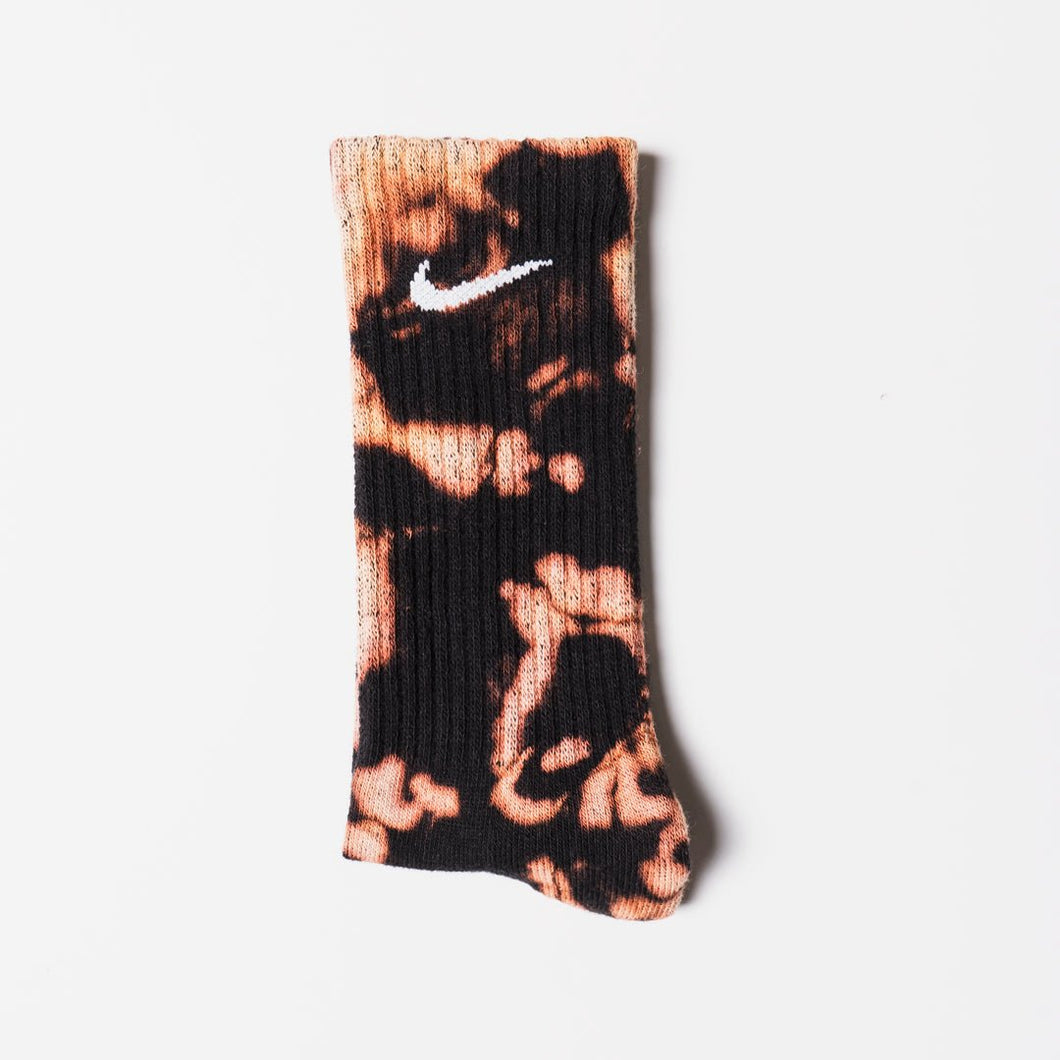 Custom Bleach-Dye Socks - Black - Inked Grails