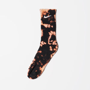 Custom Bleach-Dye Socks - Black - Inked Grails