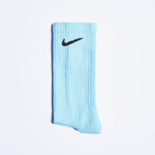 Load image into Gallery viewer, Custom Overdyed Socks - Electric Blue - Inked Grails