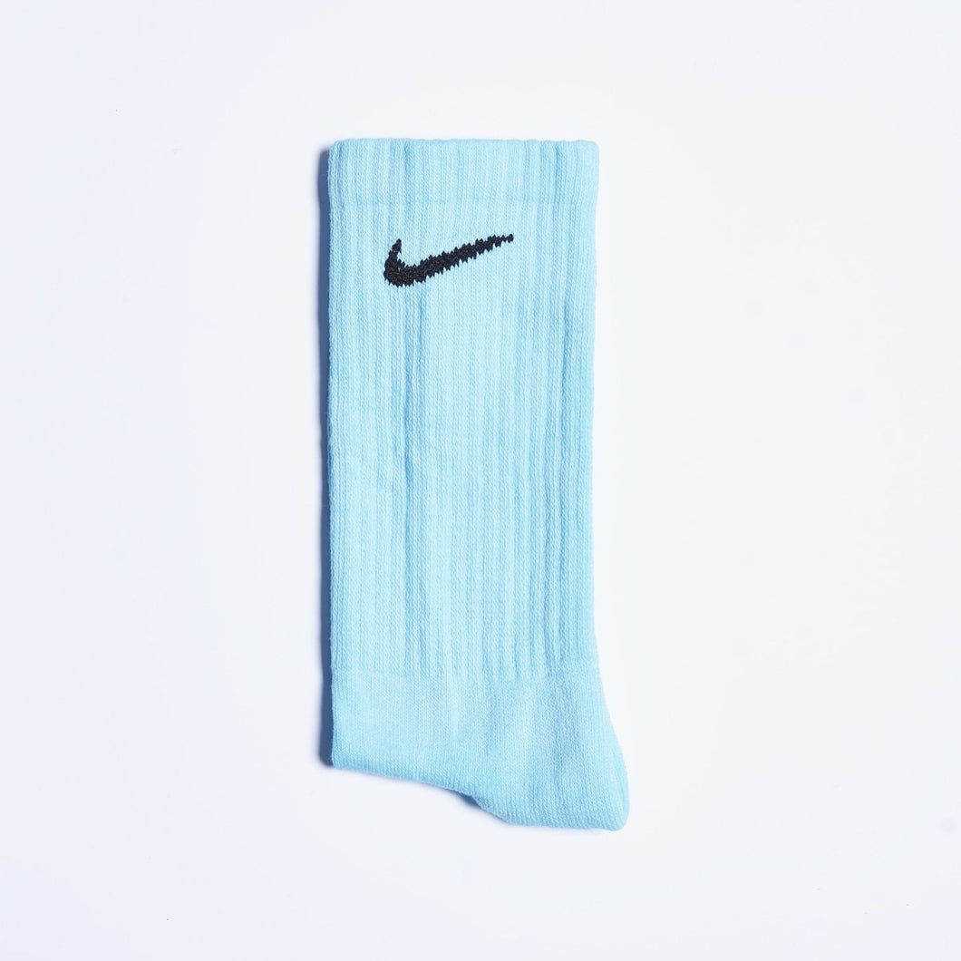 Custom Overdyed Socks - Electric Blue - Inked Grails