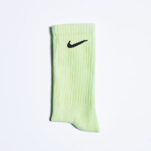 Custom Overdyed Socks - Neon Green - Inked Grails