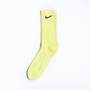 Custom Overdyed Socks - Sherbert Lemon - Inked Grails