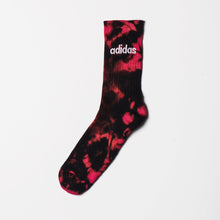 Load image into Gallery viewer, Custom Reverse-Dye Adidas Socks - Vivid Pink - Inked Grails