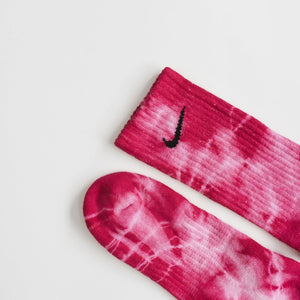 Custom Tie-Dye Socks - Cherry Bomb - Inked Grails