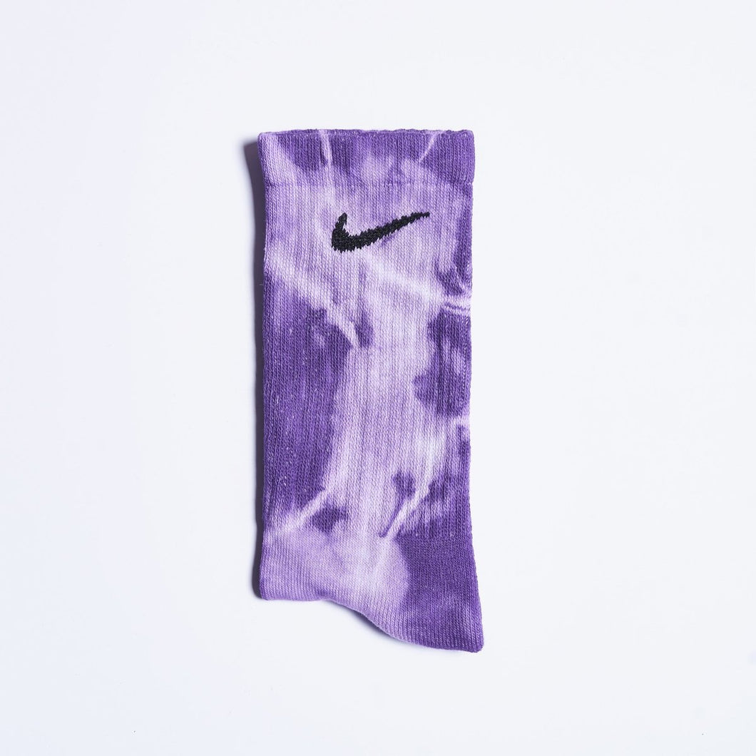 Custom Tie-Dye Socks - Purple Rain - Inked Grails