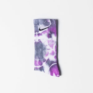 Custom Tie-Dye Socks - Purple Smoke - Inked Grails