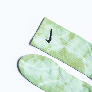 Custom Tie-Dye Socks - Tropical Green - Inked Grails