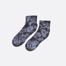 Load image into Gallery viewer, Custom Tie-dyed Ankle Socks - Midnight Black - Inked Grails