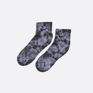 Custom Tie-dyed Ankle Socks - Midnight Black - Inked Grails