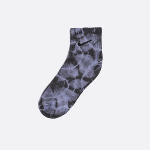 Custom Tie-dyed Ankle Socks - Midnight Black - Inked Grails