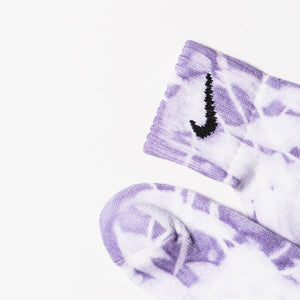 Custom Tie-dyed Ankle Socks - Parma Violet - Inked Grails