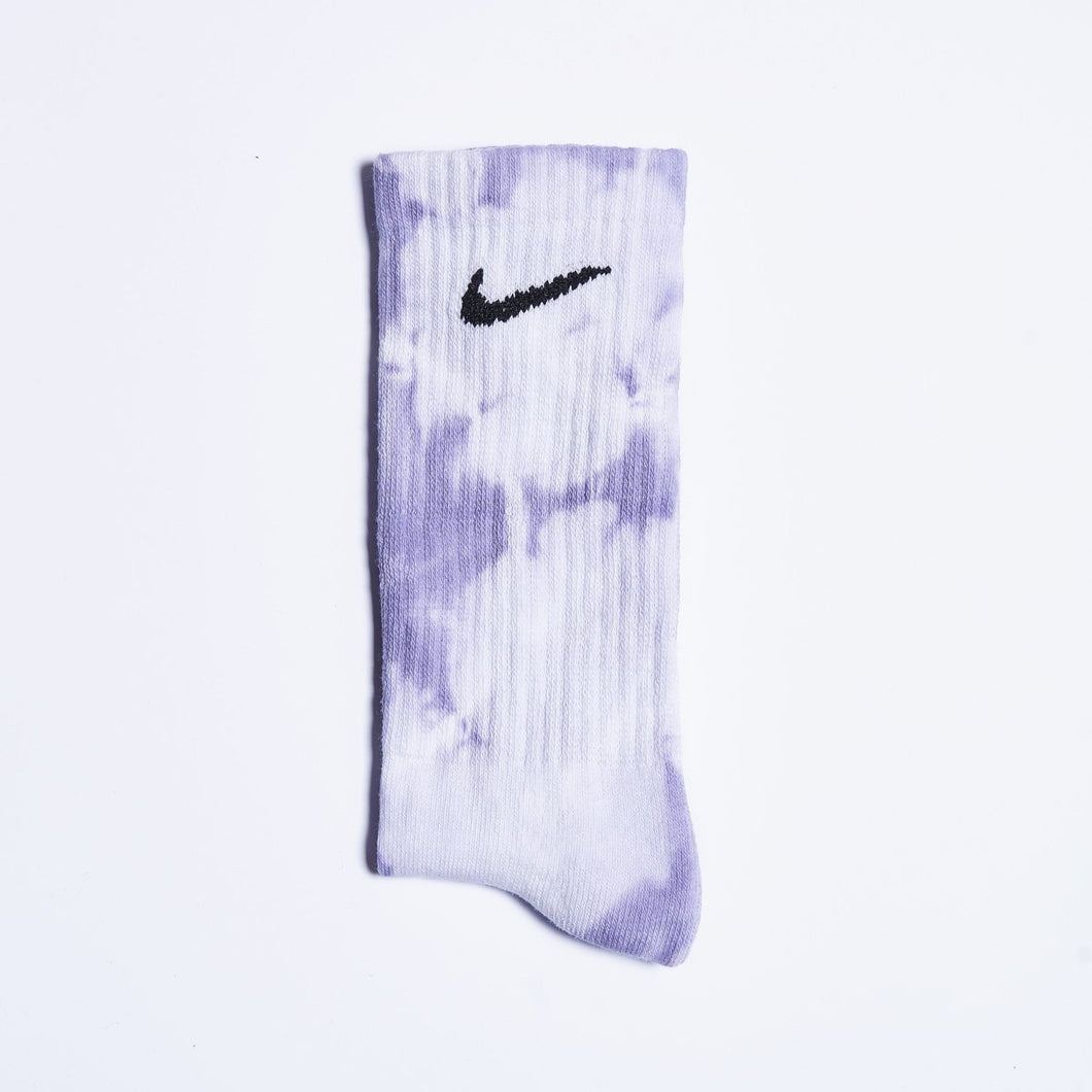 Custom Tie-dyed Socks - Parma Violet - Inked Grails